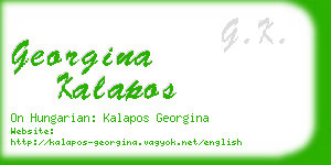 georgina kalapos business card